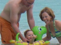 IMGP2021  We had fun in the water after breakfast, building another kiddie pool in the sand, kayaking and letting Sammy learn how to float with his turtle floatie.