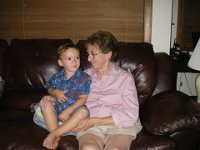 IMGP4790  Great grandma enjoyed lots of good snuggles with Sammy. He got good scratchies from the scratchie queen, too :)