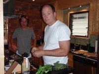 P4280090  Tim and Dave making pizzas for dinner. Yum!