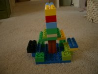 IMGP8941  Sam's pirate ship that he built this morning. I like the symmetry! Very well done - all by himself.