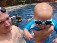 P8090024  Swimming lessons with Daddy!