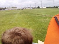 ATT00050  I see one, Mom!!!! (By the looks we got, it felt like we were the only crazy people to go running in all of Central NJ, and certainly the only bright orange double-Bob jogging stroller on base, and most certainly the only one bumping across the grass stalking ground hogs!)