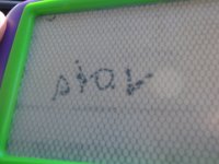 P4160007  Sam wrote "I love you mommy" this morning. I see the LOVE, don't you?