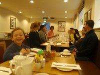 P4220043  Breakfast at the hotel - very yummy Scottish fare of eggs, sausage, black pudding...