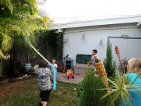 P8290033  Then the warriors went at it with pool noodles! Great duels and lots of laughs while the spectators took refuge on the deck.