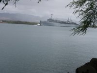 IMGP2922  Out on a bike-run at Pearl Harbor during RIMPAC, a multinational exercise which brings ships from many Pacific Rim nations to Pearl. We're not sure what or who this is but it was cool.