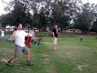 IMGP2202  Cathi's husband Fred taking a crack at the coconut shot-put!