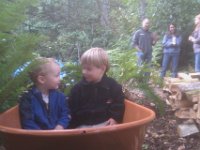 IMAG0921  I gave wagon rides to two VERY helpful little boys who helped load wood then stack it.