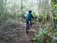 IMGP6401  Sam biking on his trails - how cool! He's on his way to the fort.