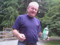IMAG2012  Richard has arrived! It's the day before Tour de Coop and he's installing a hand sanitizing station!