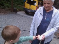 IMAG2015  Ben telling Nana which eggs came from which hens.