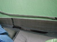 IMGP7445  Slept with my trusty machete by the tent door, just in case. Dad - I know you are wondering - the machete is really very dull. No one would get hurt on it like this, plus I placed it there when everyone was in bed already, not horsing around.