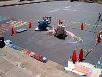 Pic-05242013-006  Preparing chalk art for a big Memorial Day celebration.