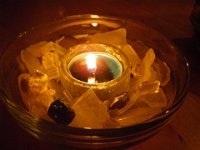 IMGP9931  Candles made from our seaglass collection.