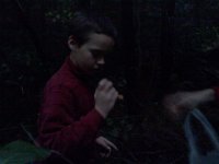 Pic-09272013-008  Sam checking to see if it is ok. It's about 4:30pm now and getting dark in the woods. Time to wrap up!