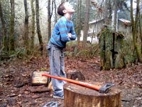 Pic-01192014-002  Sam ticked off that I laid claim to the new axe first :0 Feigning REAL upset!