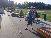 20140501 171406  The parents brought that tent shelter thing in the background and had all kinds of snacks - watermelon, drinks, popsicles. Such a welcoming group!