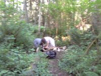 20140530 175409  Boys in the woods digging for rocks and exploring the trails.