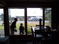 20140803 191324  A very cool, foggy coastal microclimate which set in about 7 miles from Kalaloch! This is our little suite. Living area and bedroom. Quite nice!