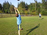 20140820 175405  Off to the field at school for a little football tossing!