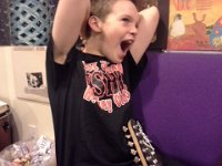 20140908 192548  Sam sporting his new hockey club t-shirt, and maybe a little tired :)