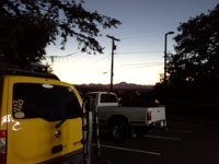 20140912 200305  We still have some nice nights after practice. In a few months it will be DARK out on our way DOWN to practice!