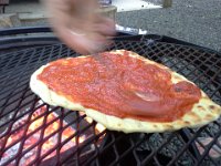 20140914 184657  Trying out making pizza on the new fire pit grill!