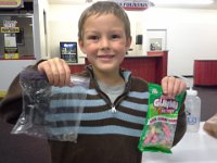 20141017 172701  Money bag and treats. He shares these with his horde of little girlfriends.