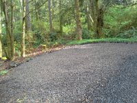 20150414 165315  I laid out a ton of gravel while Richard and Gramma were here. This little extra parking area is coming along...