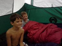 20150828 070336  A big group campout at Fort Flagler went south due to a big storm, so I hosted 7 boys at our campsite in the woods...very fun, but also a very crazy idea!