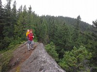 20151024 123458  We're at the top now. This isn't a long hike, but it's a good workout climbing at better than a 20% grade most of the way. New family record - 2.3 miles and 1300 ft gain in 50 minutes. We went out further to the ledges so we could check out the views.