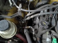 20151229 093124  It should be right - THERE! I finally drove over to our mechanic and guess what. Just guess. THERE IS NO DIPSTICK on a manual transmission. The guys had a nice laugh.