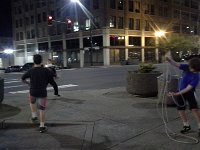 20160319 202820  The boys like to rope, too, whenever there's a lull in the action. This is during dinner!