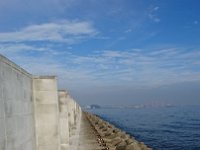 DSC 0430  I decided to jog along this seawall, which is technically off base. I had my ID...there were tiny wooden steps...no sign saying DON'T DO THIS...so I went.
